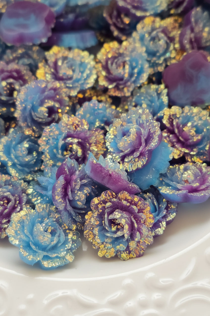 20mm soft flower beads for jewellery making 10 for £1 | Beadtacular