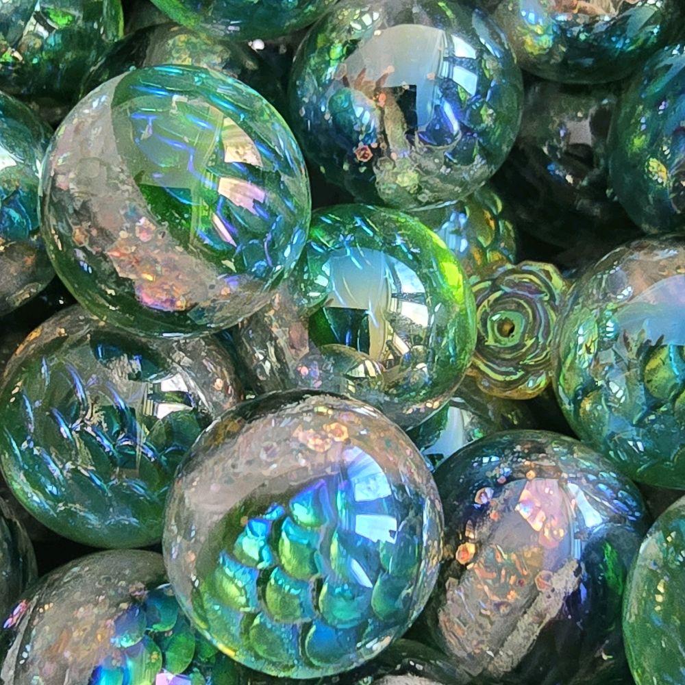16mm mermaid beads assorted colours for DIY bracelets | Beadtacular