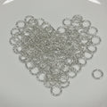 8mm Hammered effect jump rings - 10g
