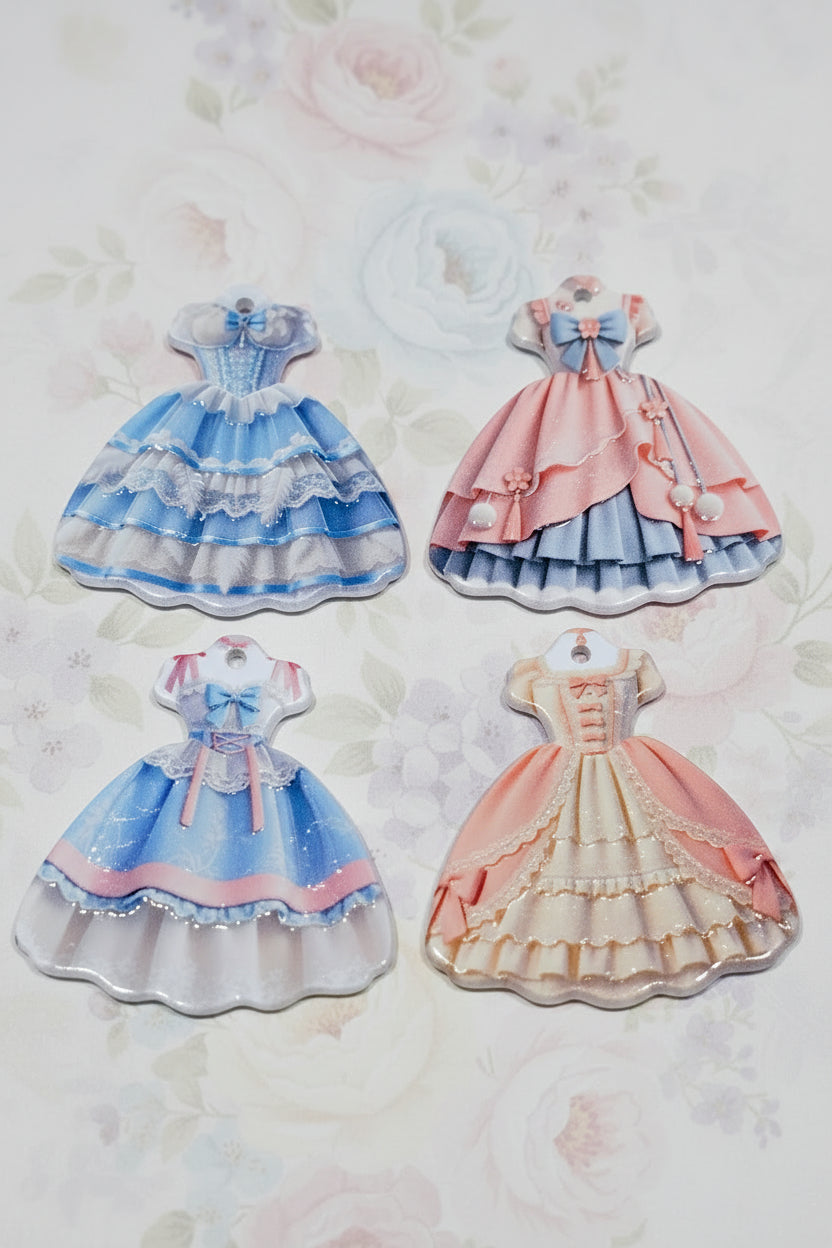 Cute acrylic dress tags -  set of 4 for £1.60