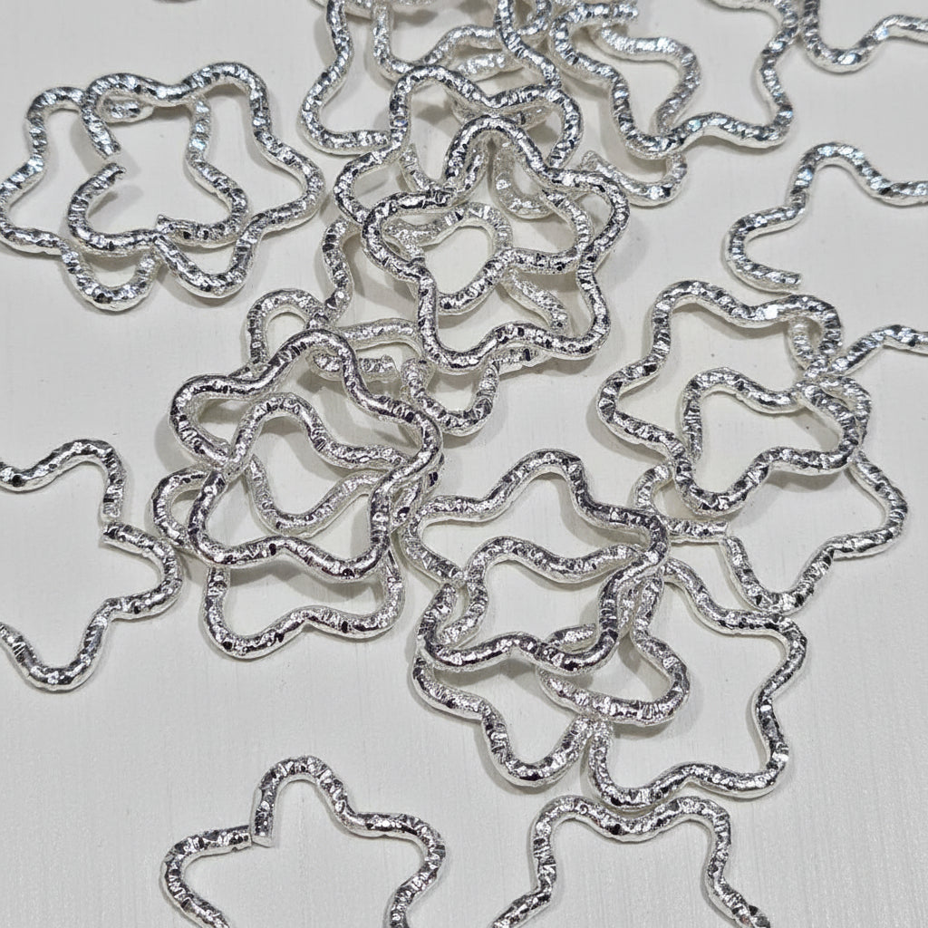 Star shaped jump rings 20pcs for jewellery making and crafts | Beadtacular
