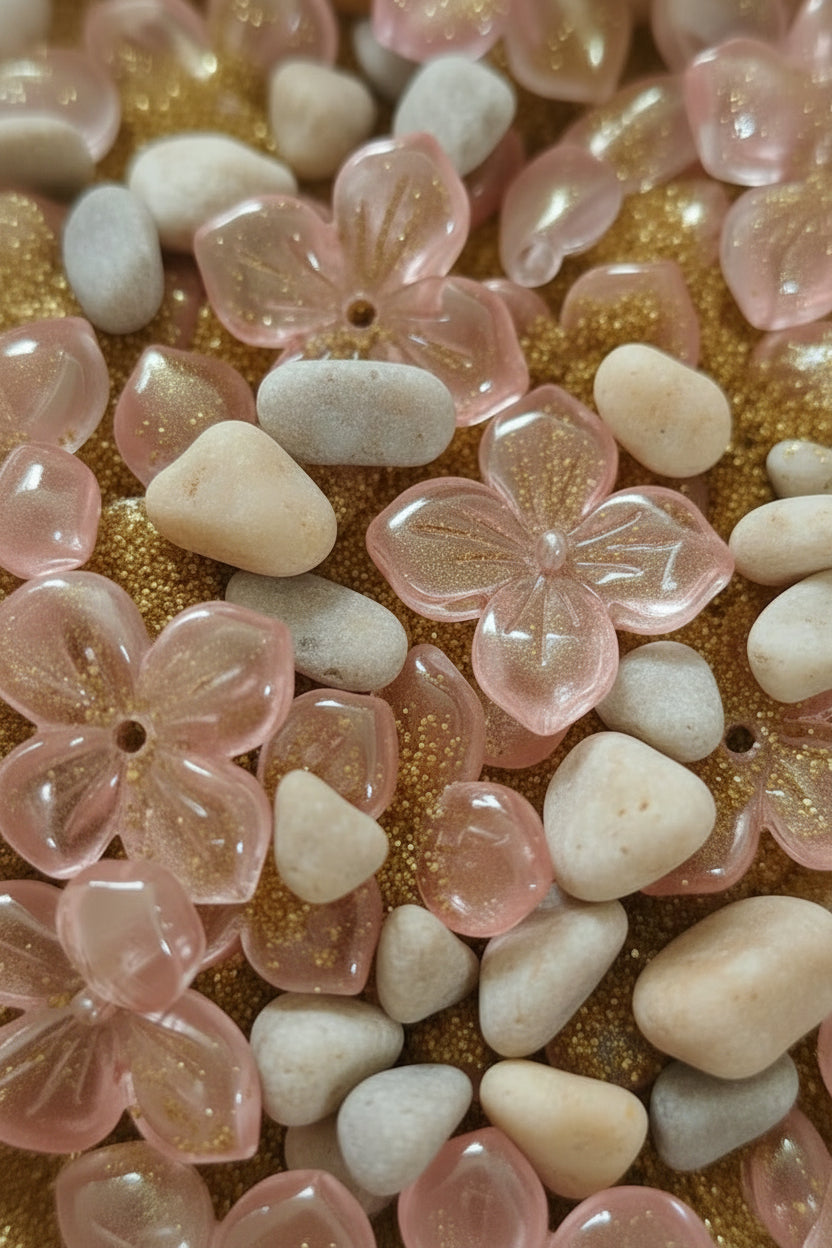 Glass flowers - 15g for £1.30