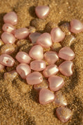 8mm Glass Heart beads - 25g for £1.40