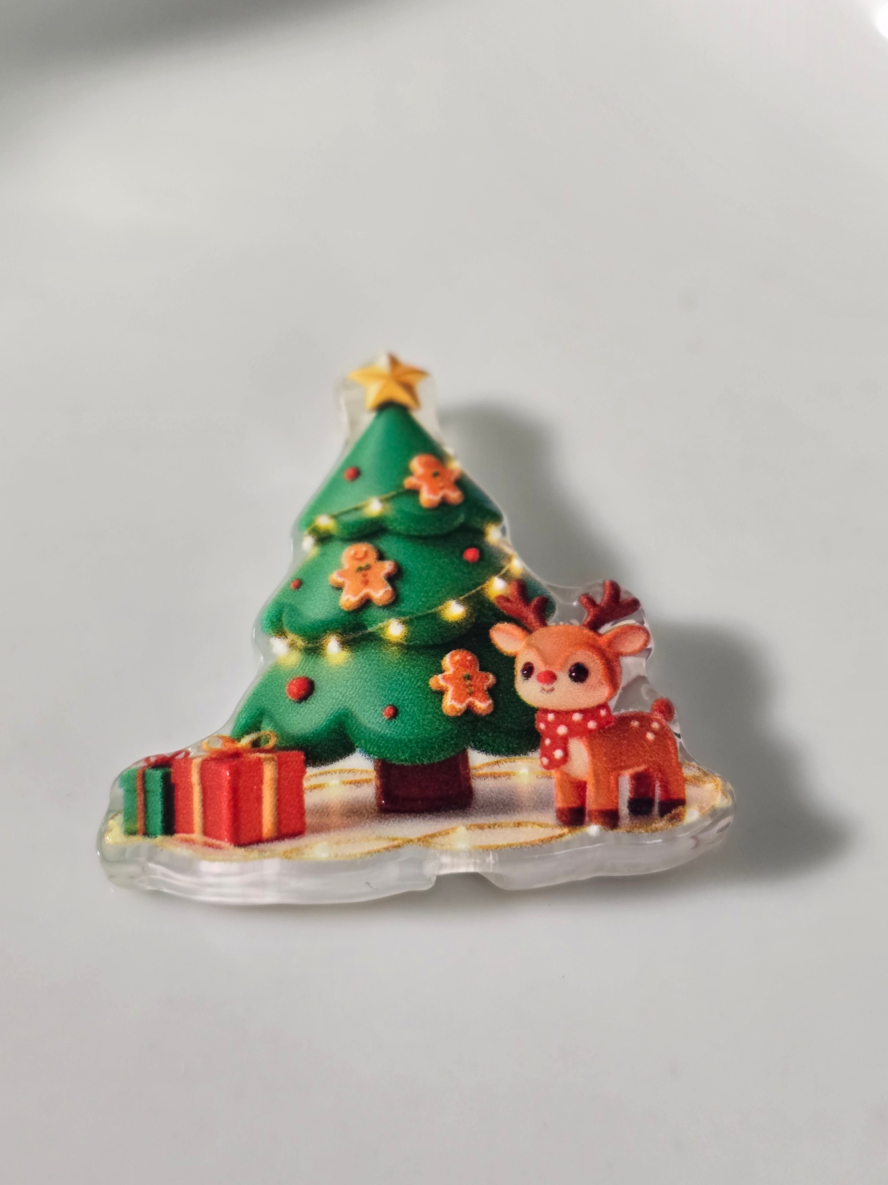 Christmas acrylic focal beads