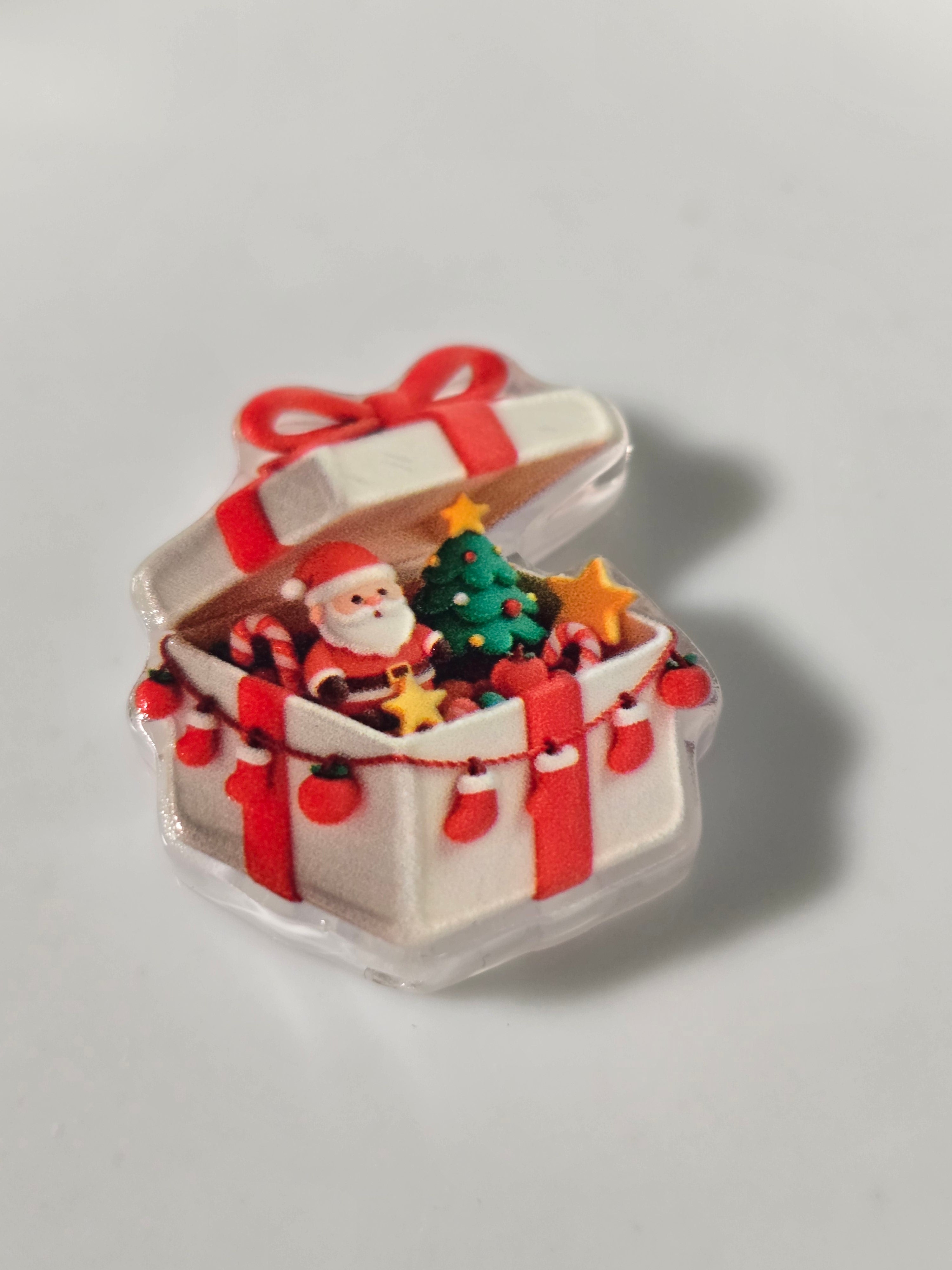 Christmas acrylic focal beads
