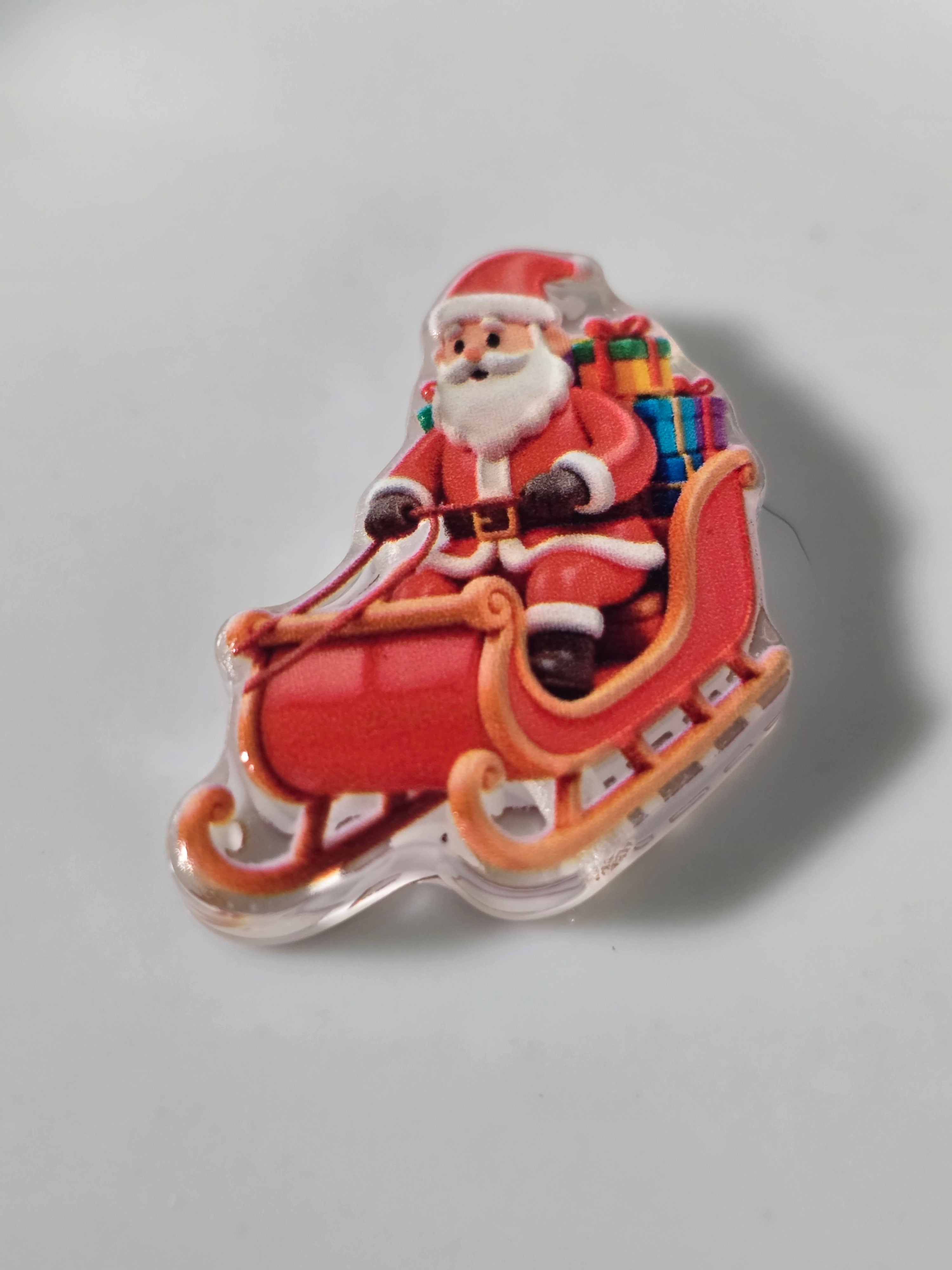Christmas acrylic focal beads
