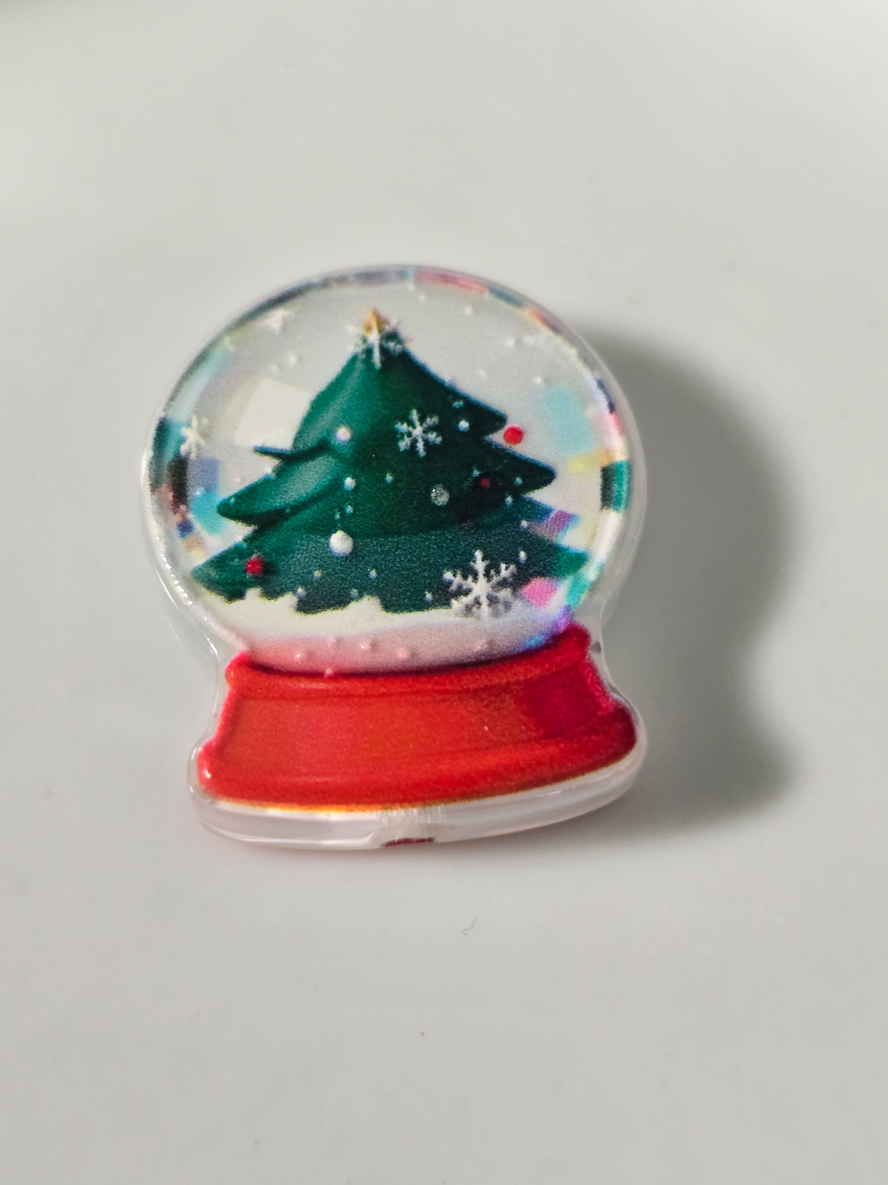 Christmas acrylic focal beads