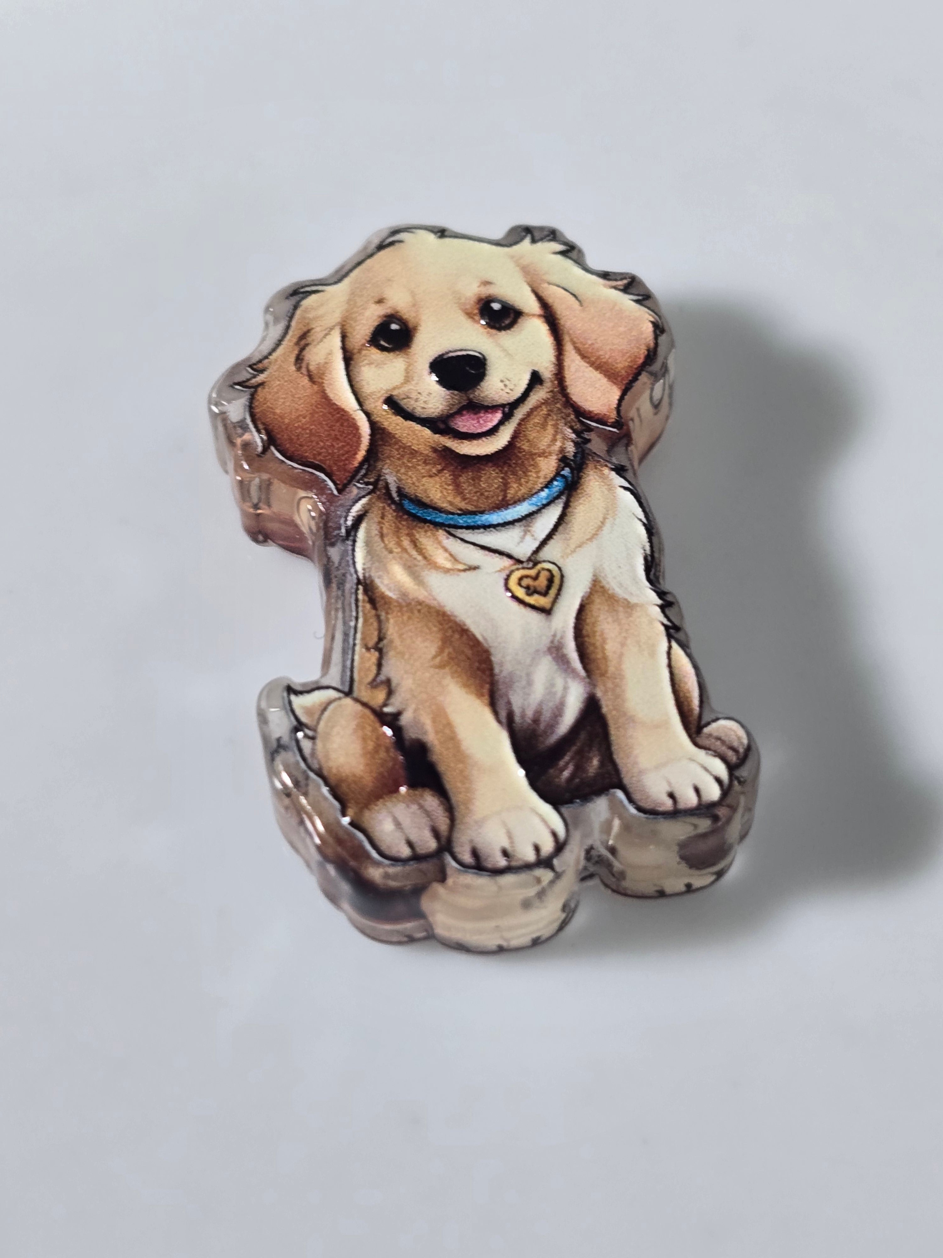 acrylic golden retreiver bead