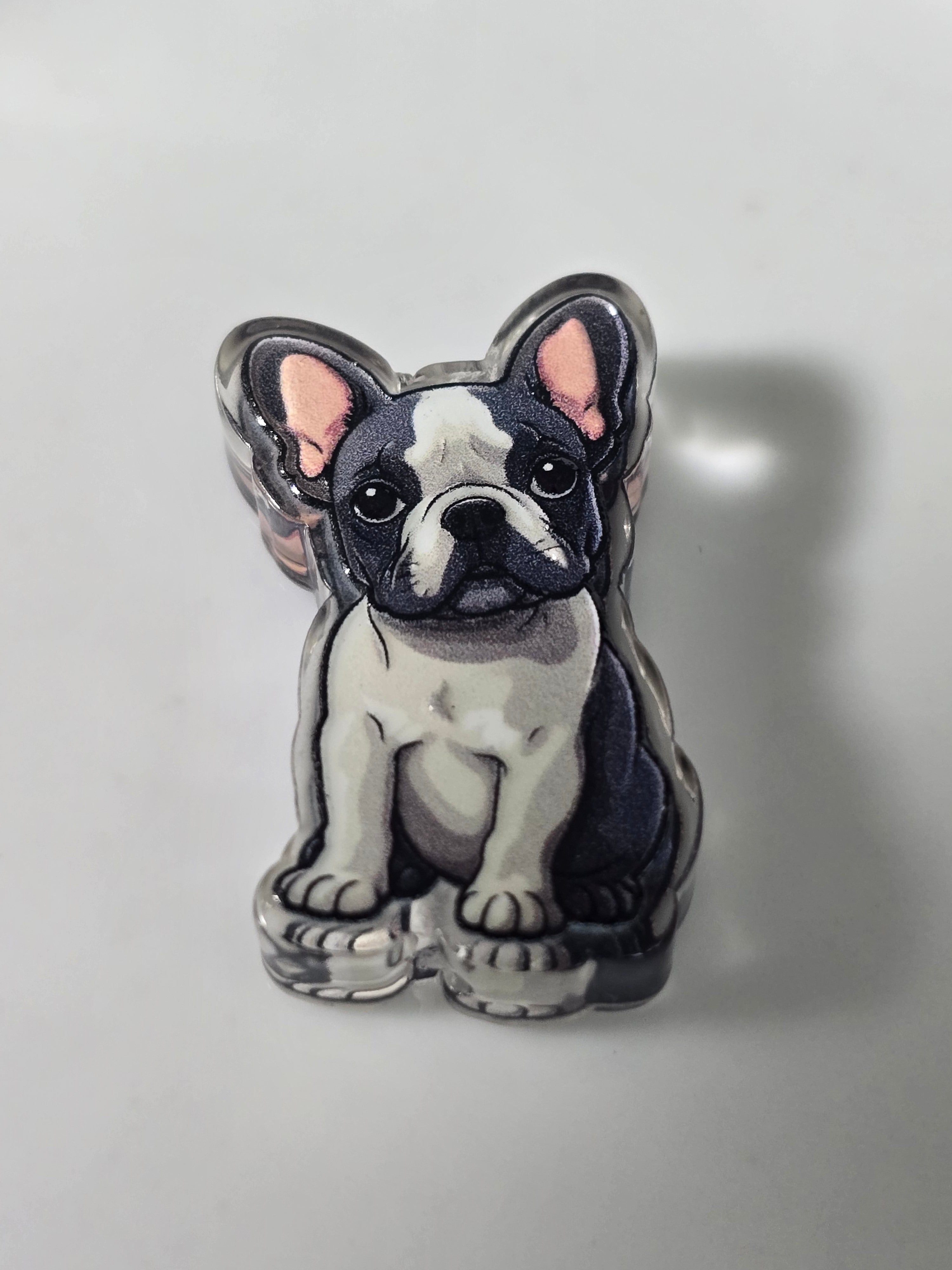 acrylic boston terrier bead