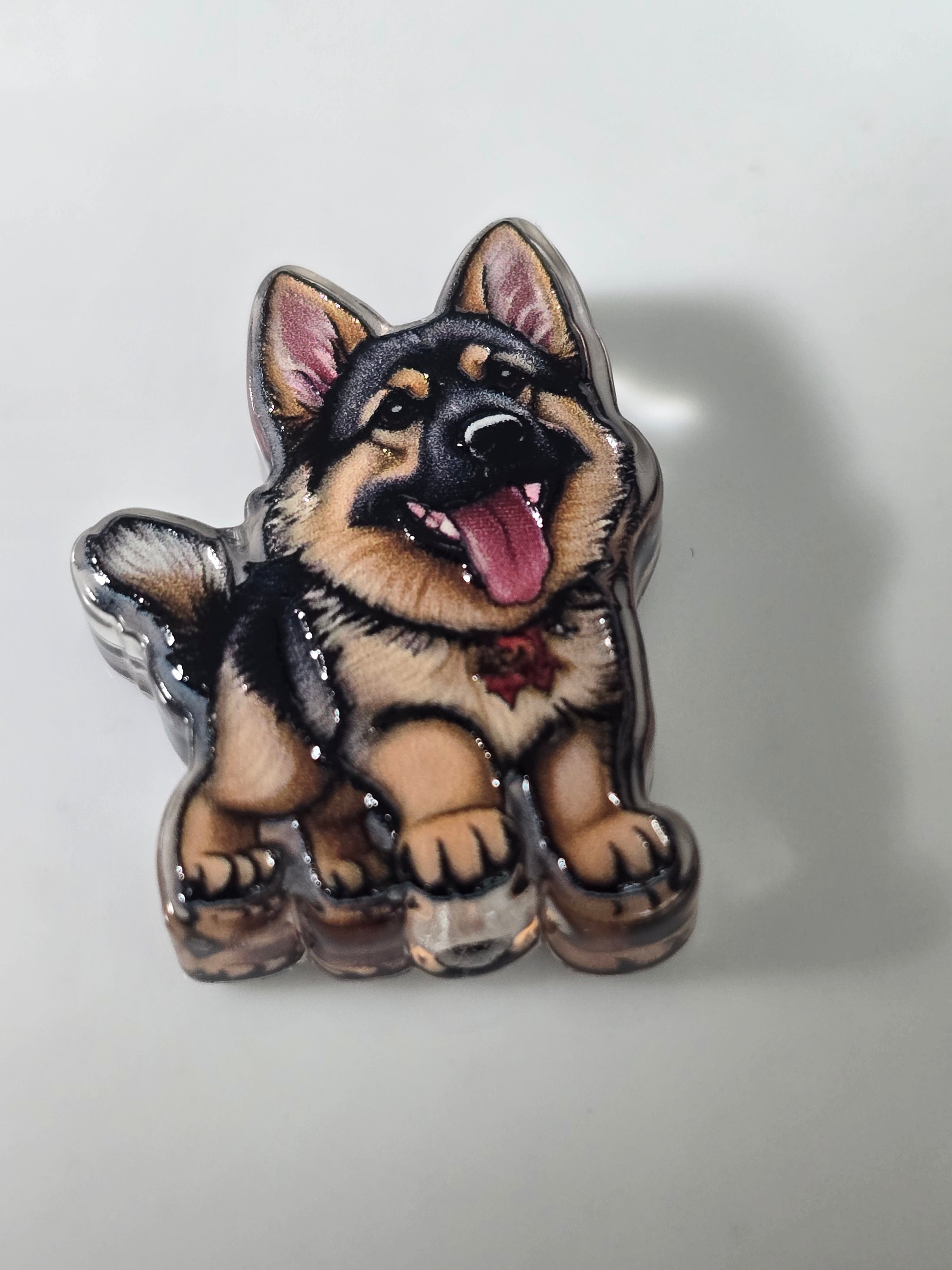 "Acrylic german shephard bead