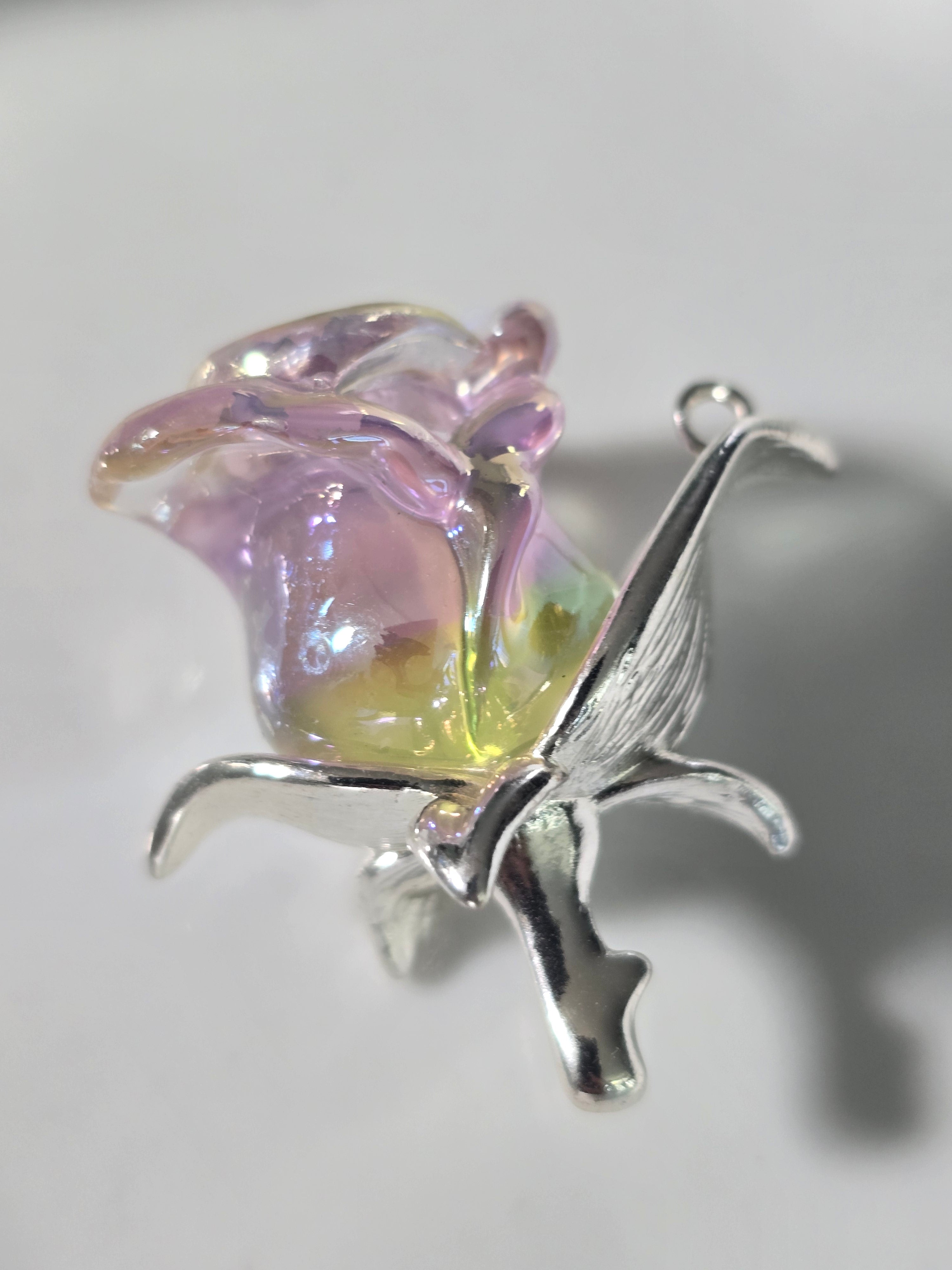 Resin flower pendants