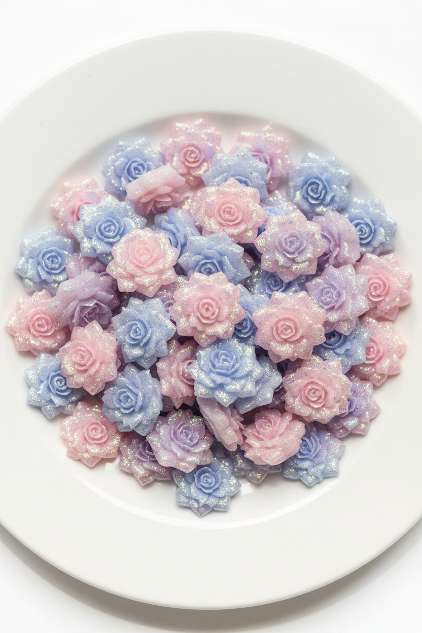 16mm flowers for diy projects - set of 10
