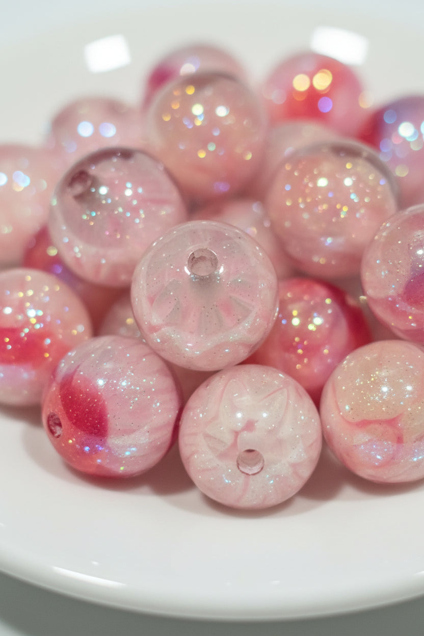 16mm flower resin beads