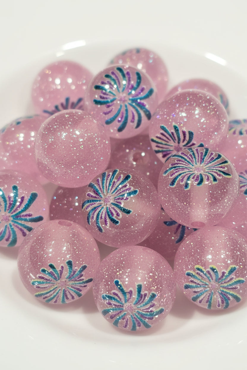 16mm firework effect resin beads
