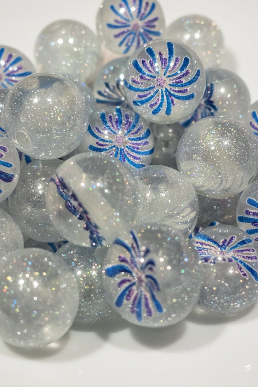 16mm firework effect resin beads