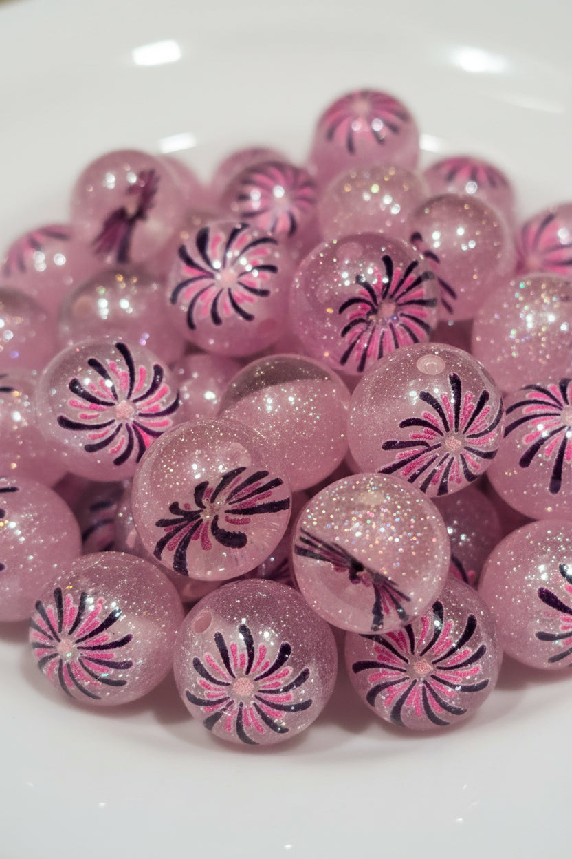 16mm firework effect resin beads