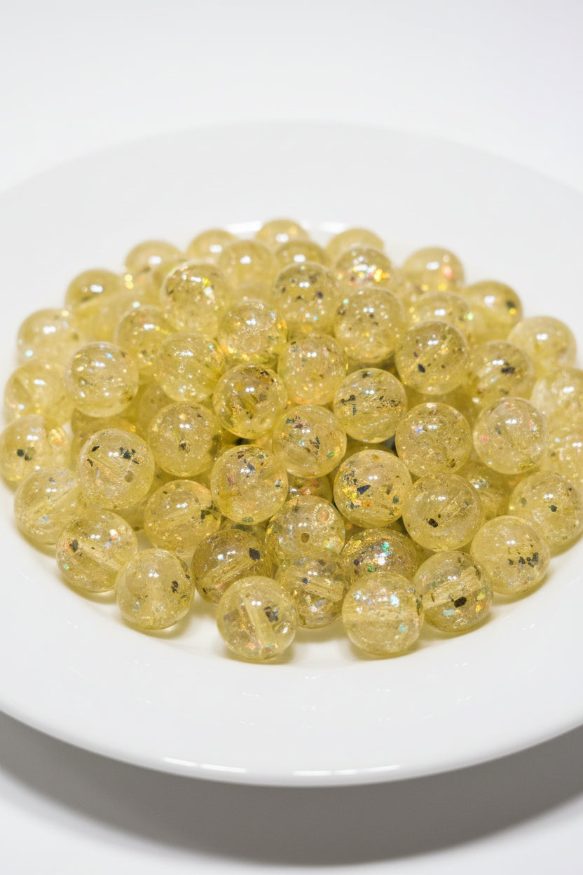16mm resin beads with bows inside - set of 5