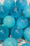 Shimmery 16mm resin beads - set of 6