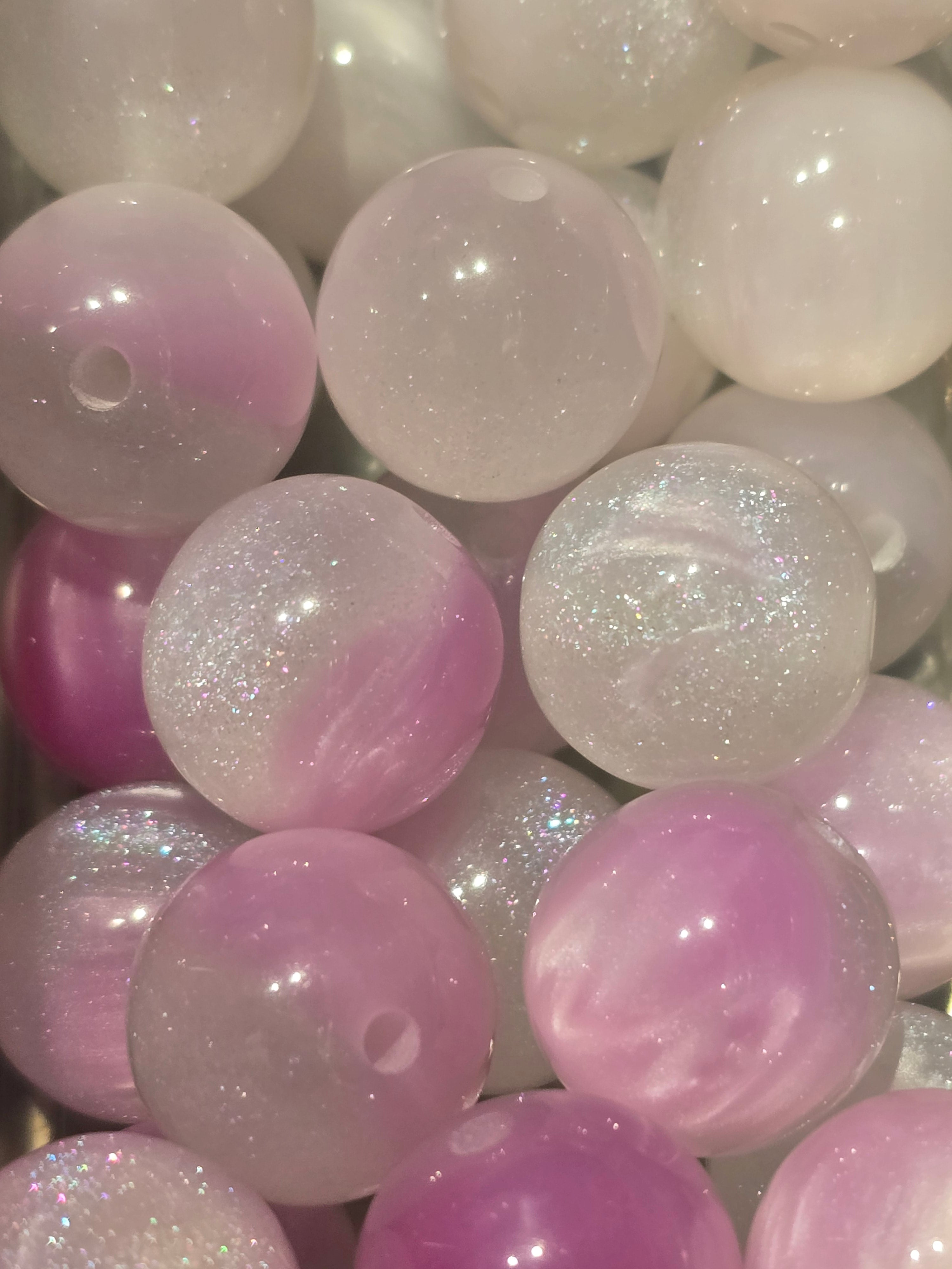 16mm Colour changing resin beads - set of 6