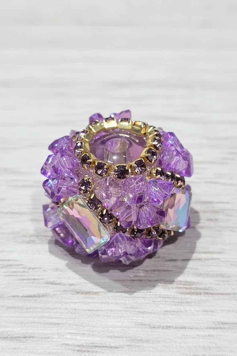Glass and rhinestone Fancy beads