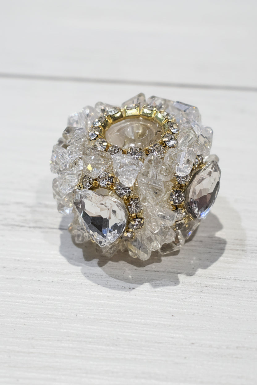 Glass and rhinestone Fancy beads