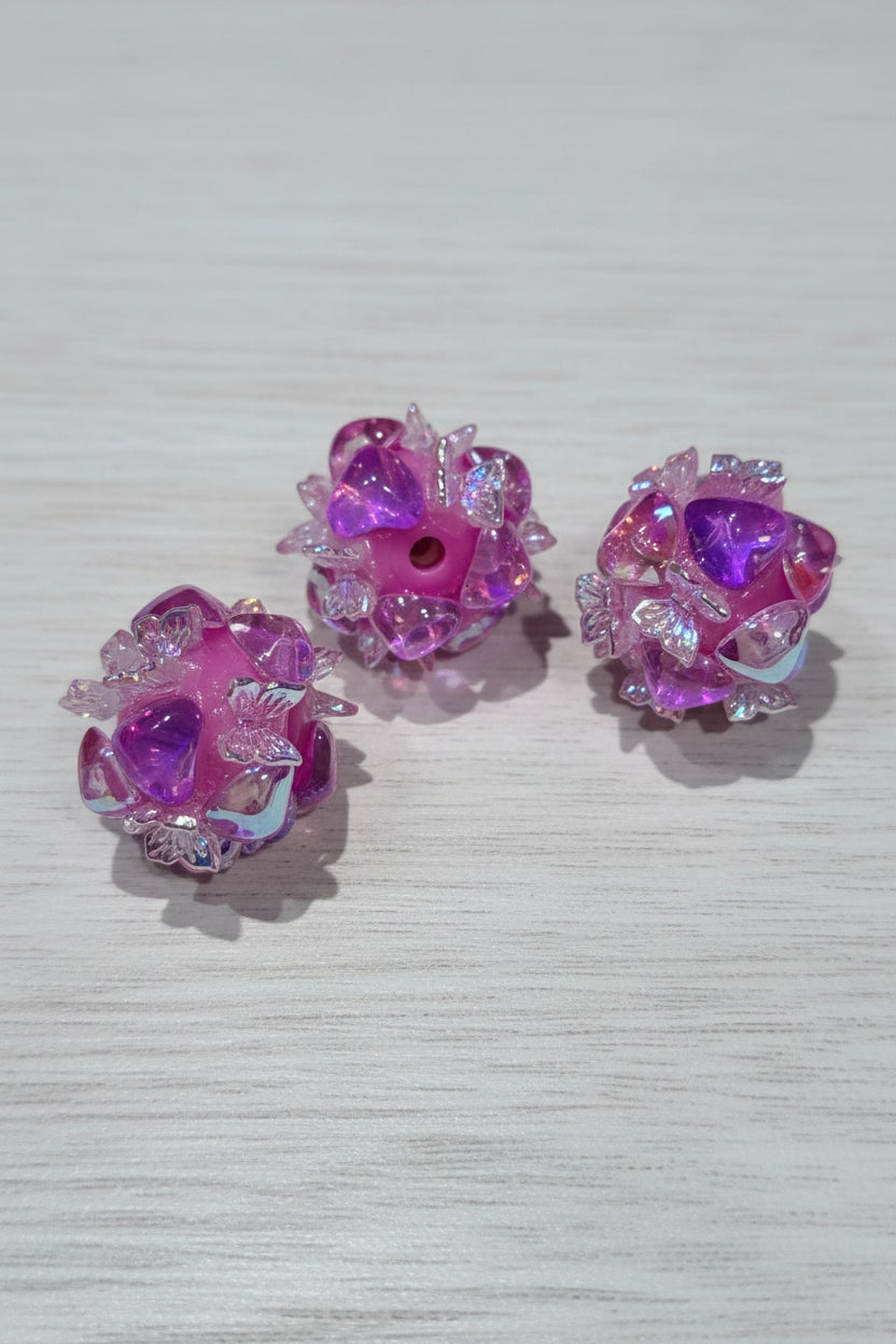 Fancy beads - Heart & Butterfly design