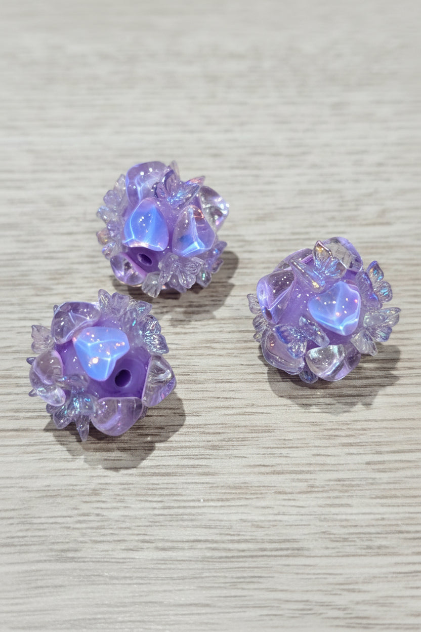 Fancy beads - Heart & Butterfly design