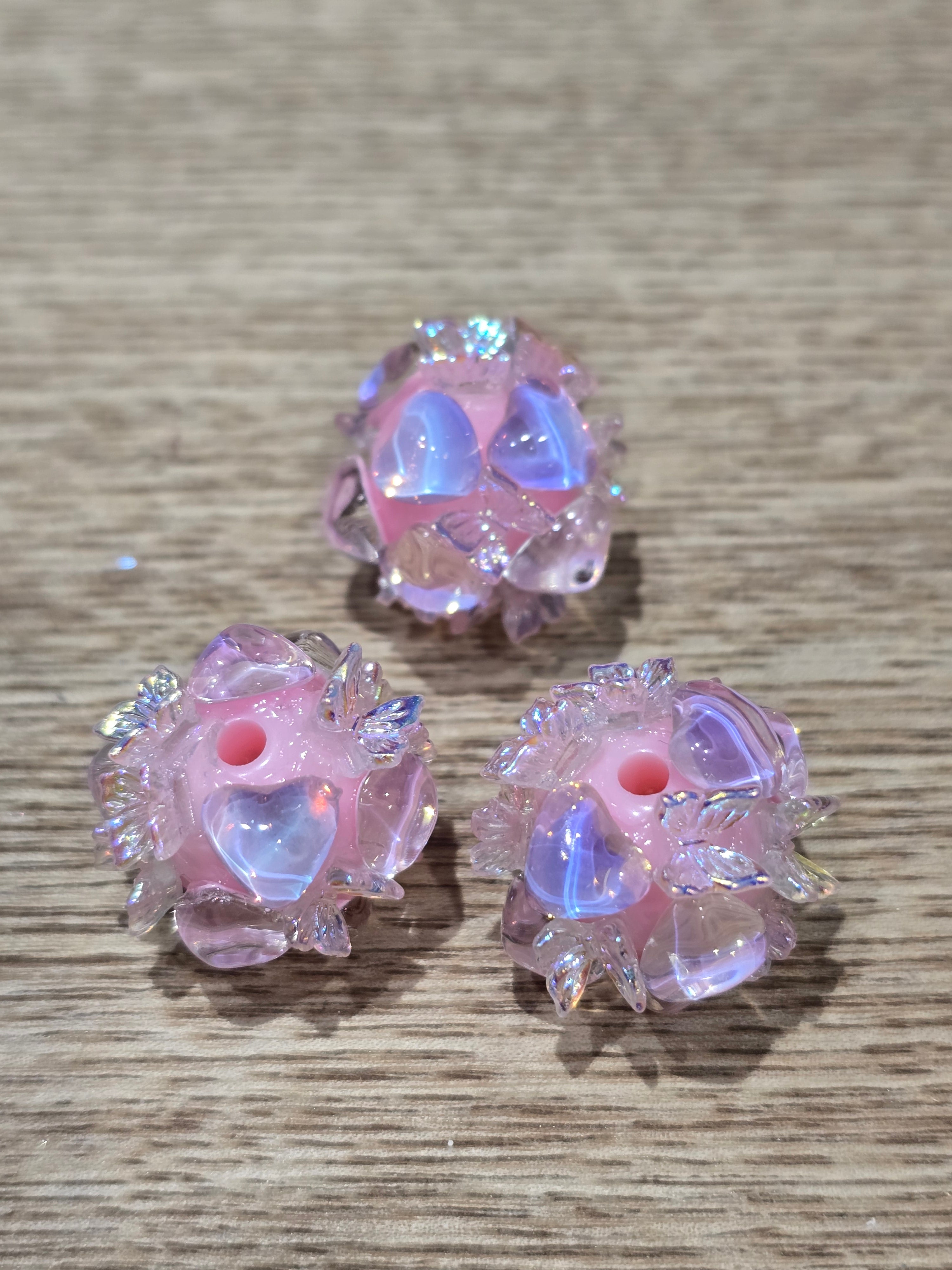 Fancy beads - Heart & Butterfly design