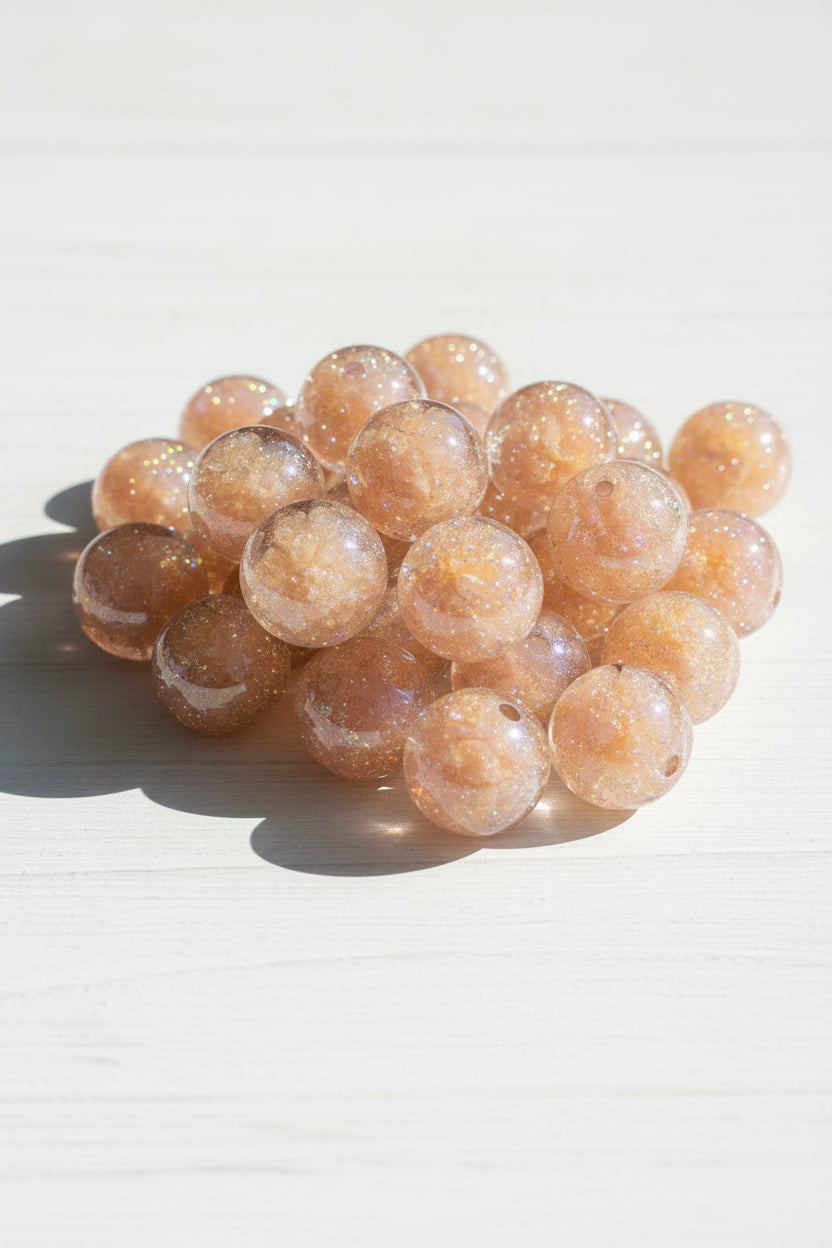 16mm beads with flowers inside