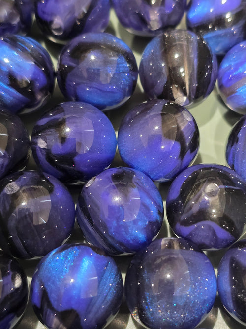 16mm luminous resin beads set of 6 for jewellery making and DIY crafts | Beadtacular