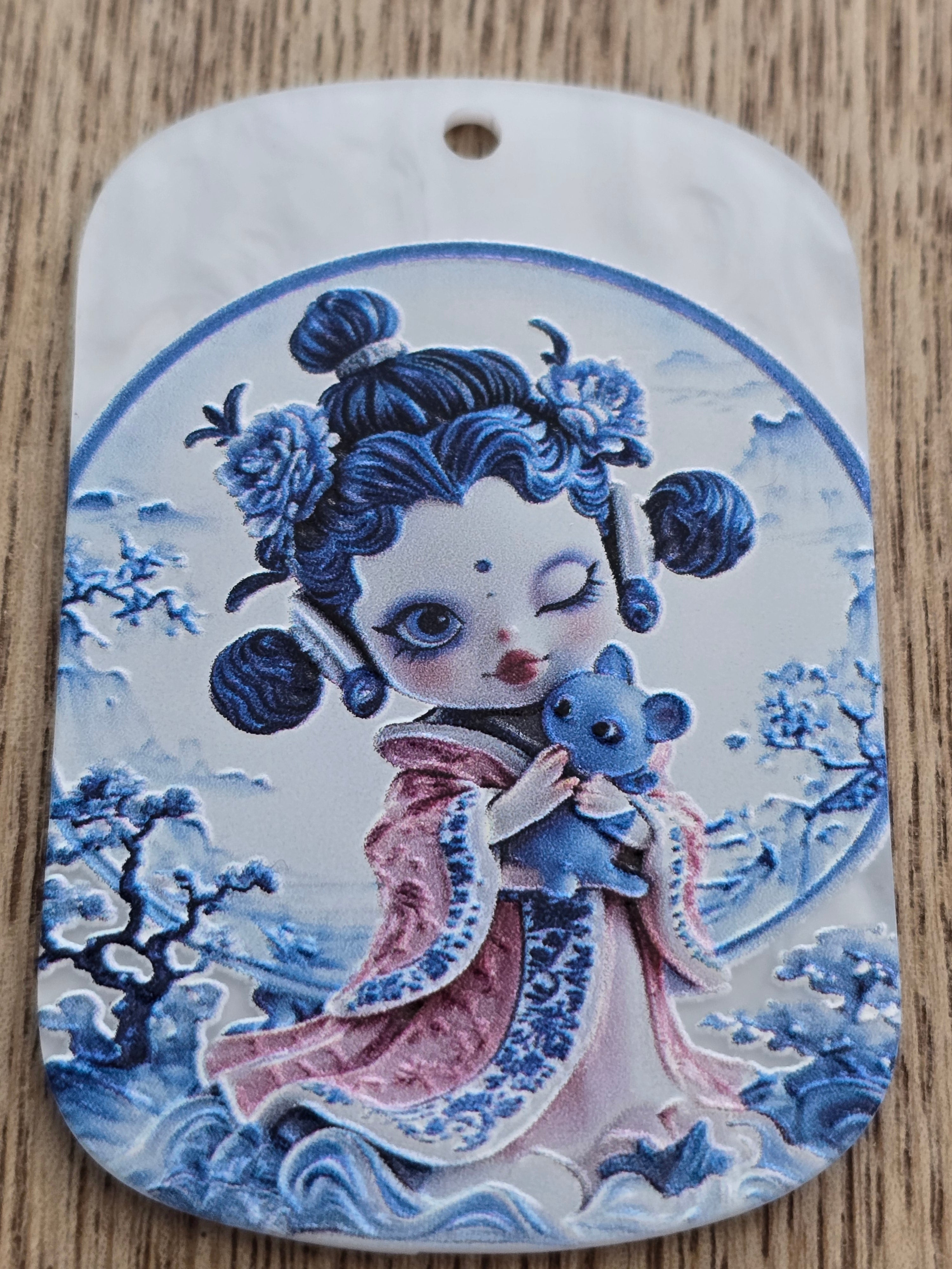 Acrylic tags for keychains
