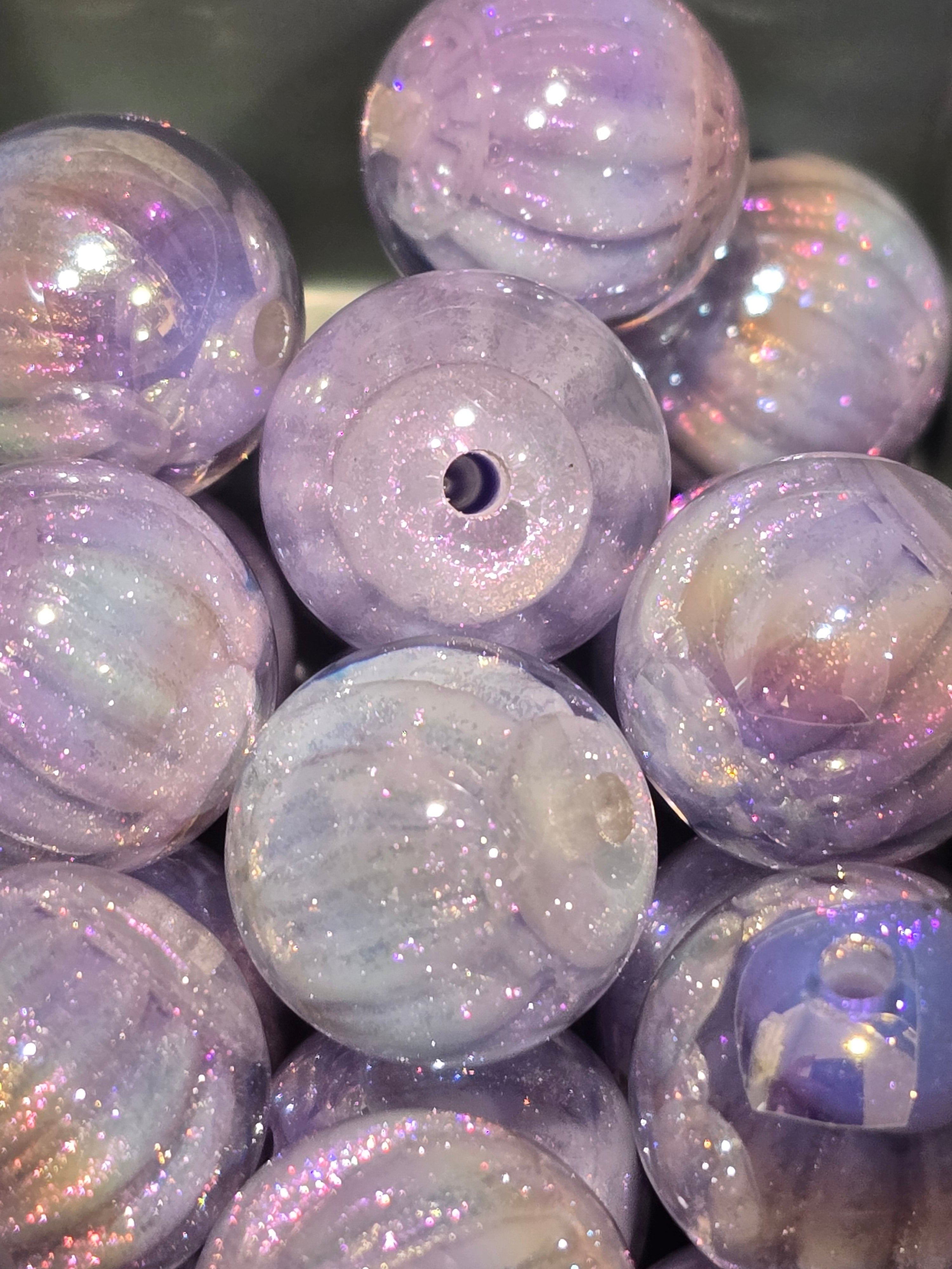 16mm premium resin beads purple