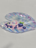 shell shaped acrylic tag
