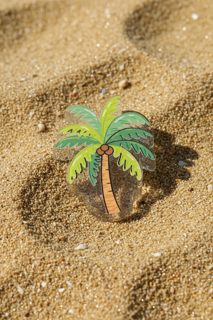 palm tree acrylic bead