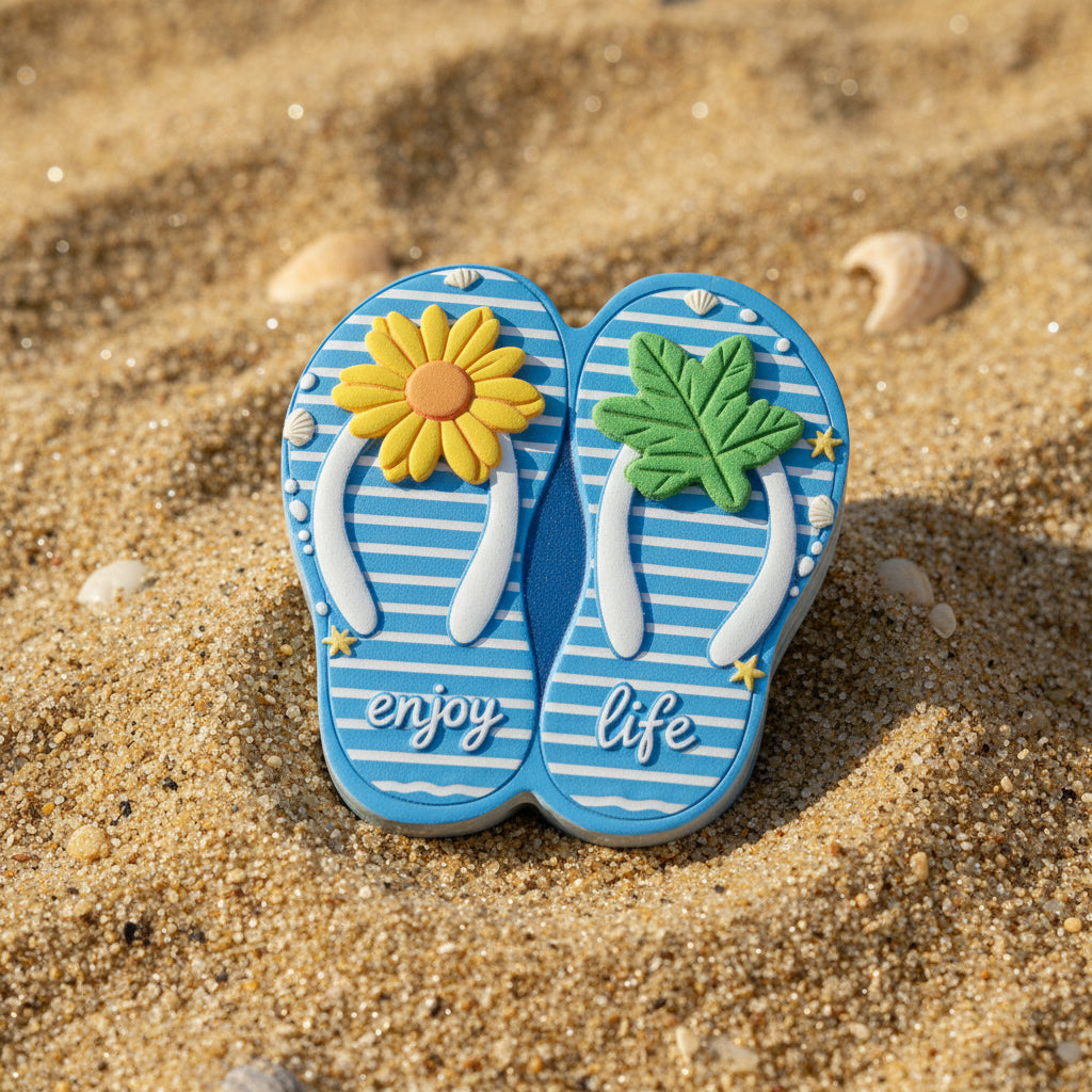 Beach themed acrylic beads