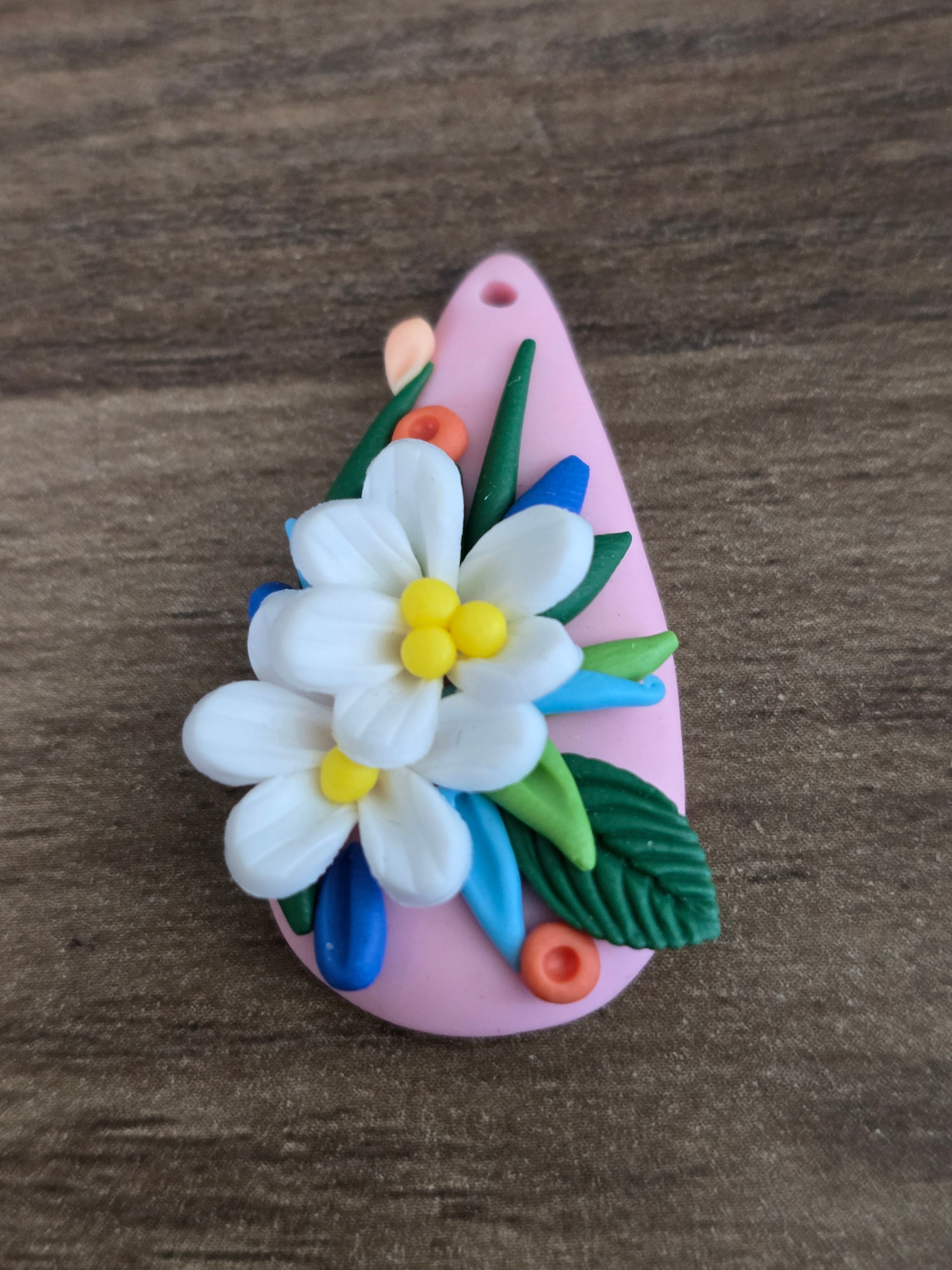 Polymer clay pendant