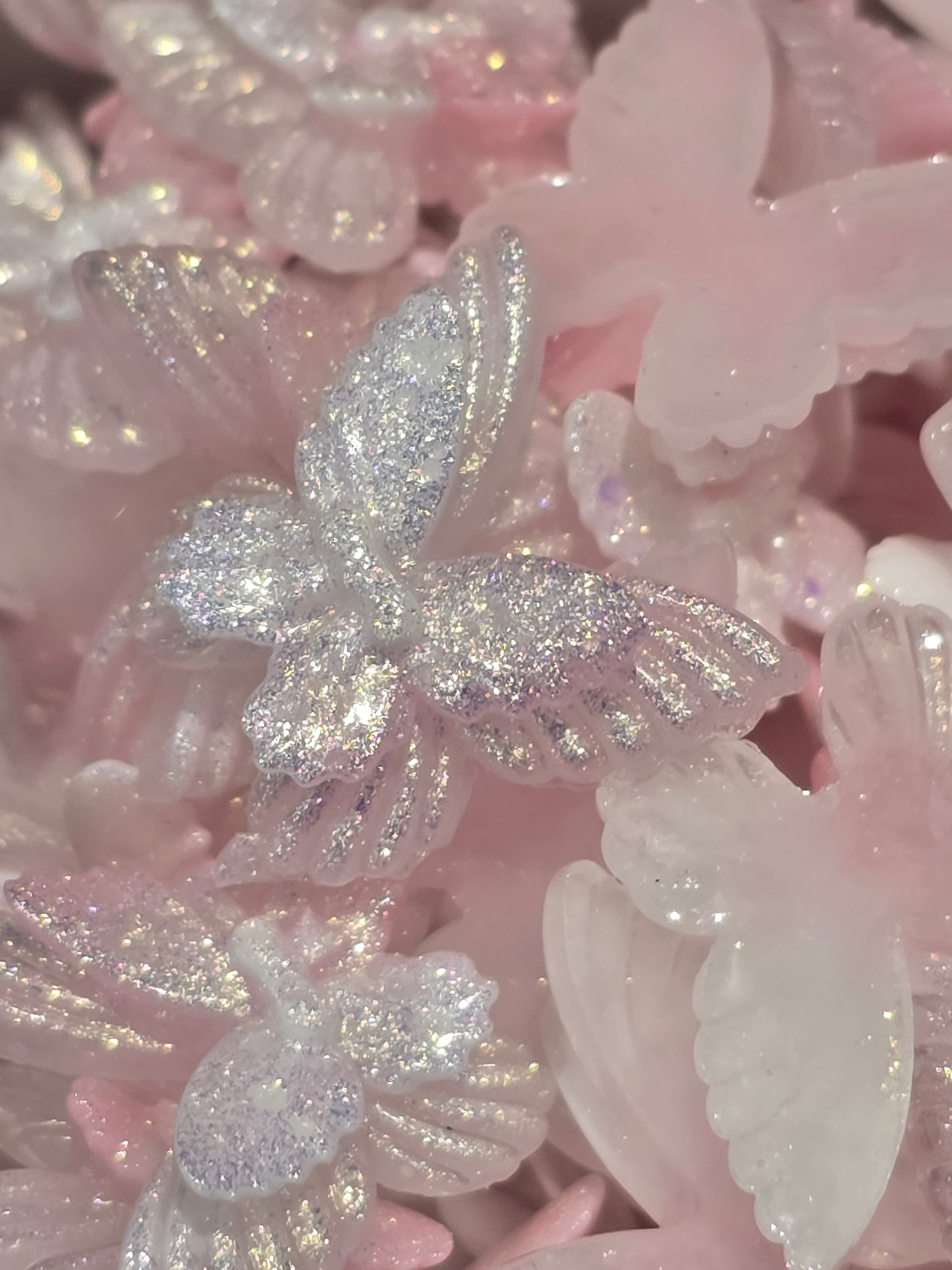 pink soft butterflies for diy projects