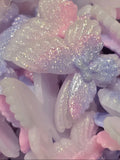 pink and blue and white soft butterflies for diy projects