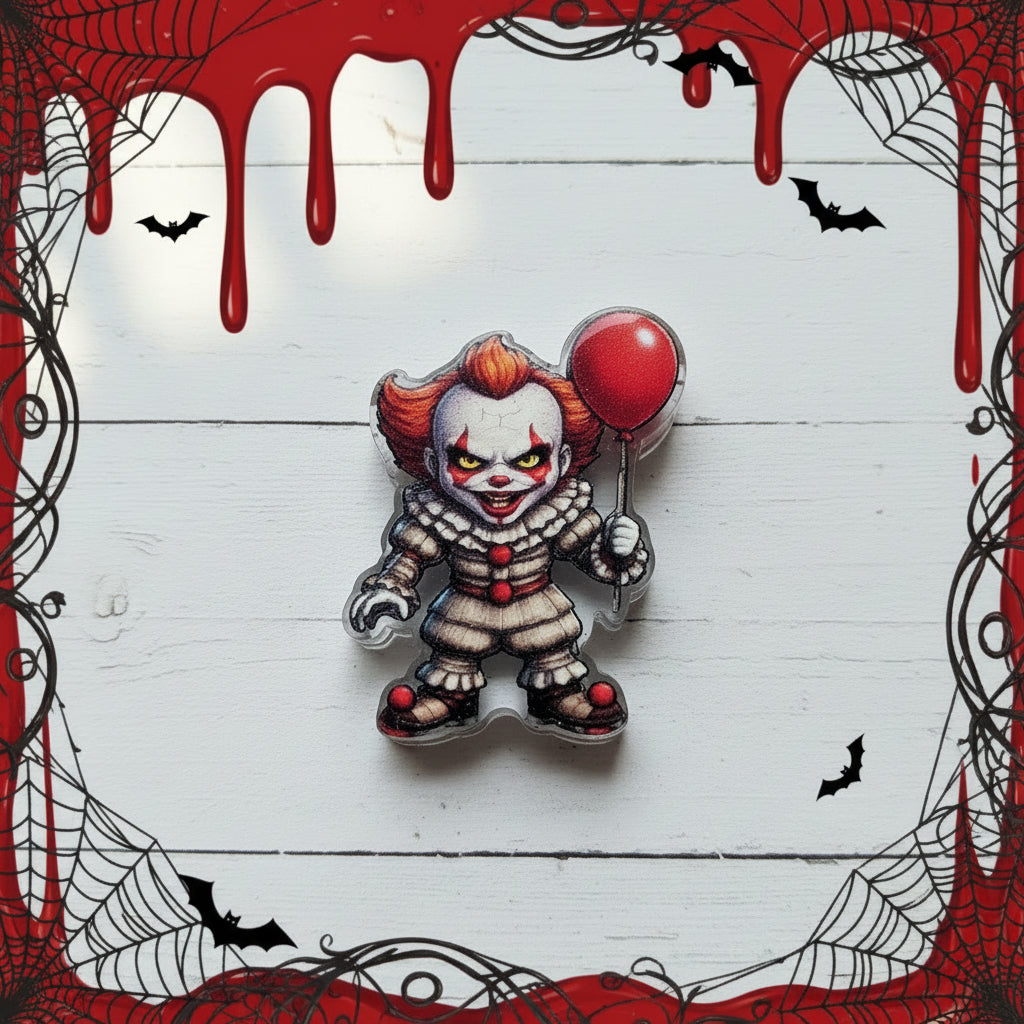 horror acrylic focal bead