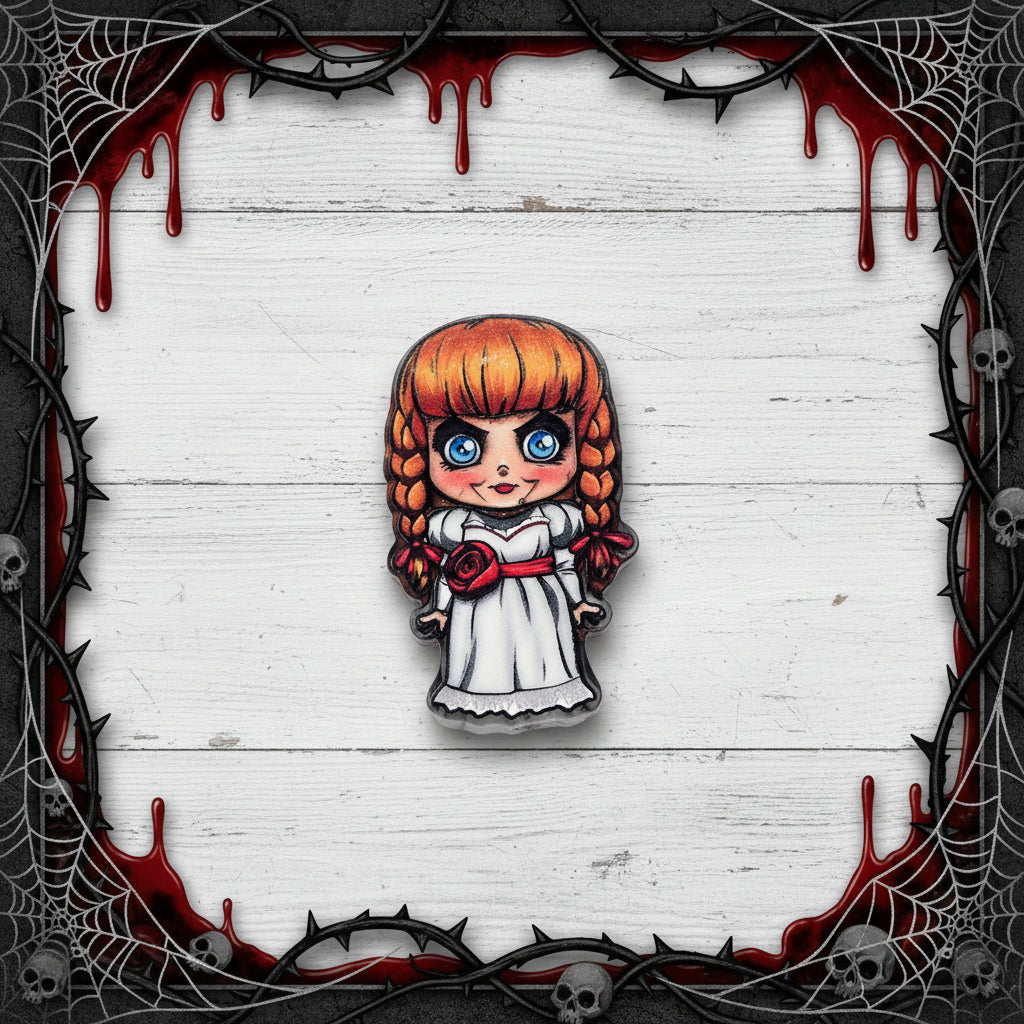 horror acrylic focal bead
