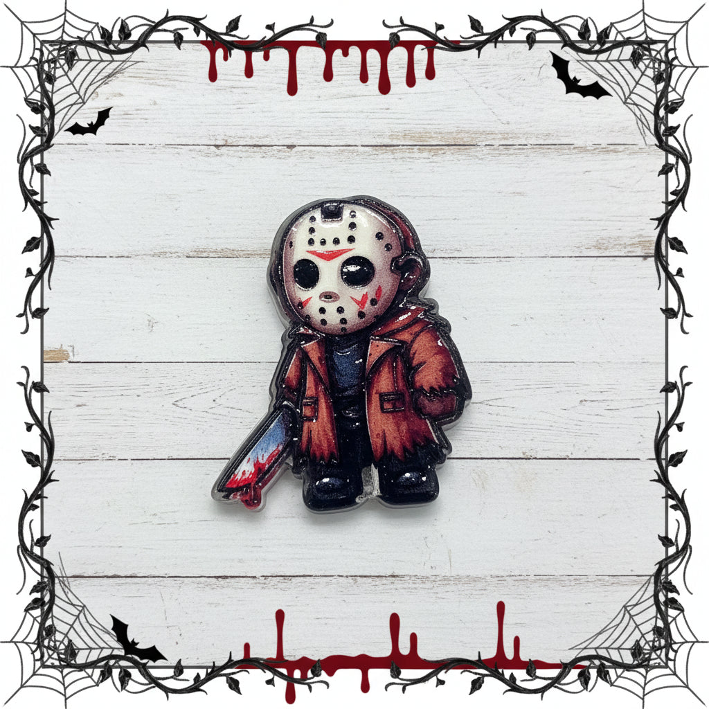 horror acrylic focal bead