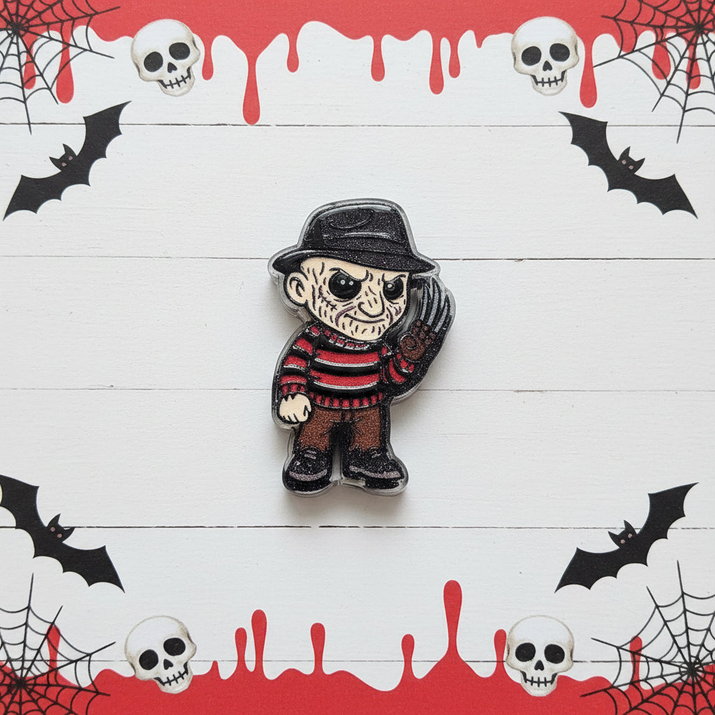horror acrylic focal bead