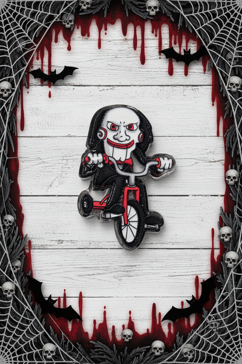horror acrylic focal bead