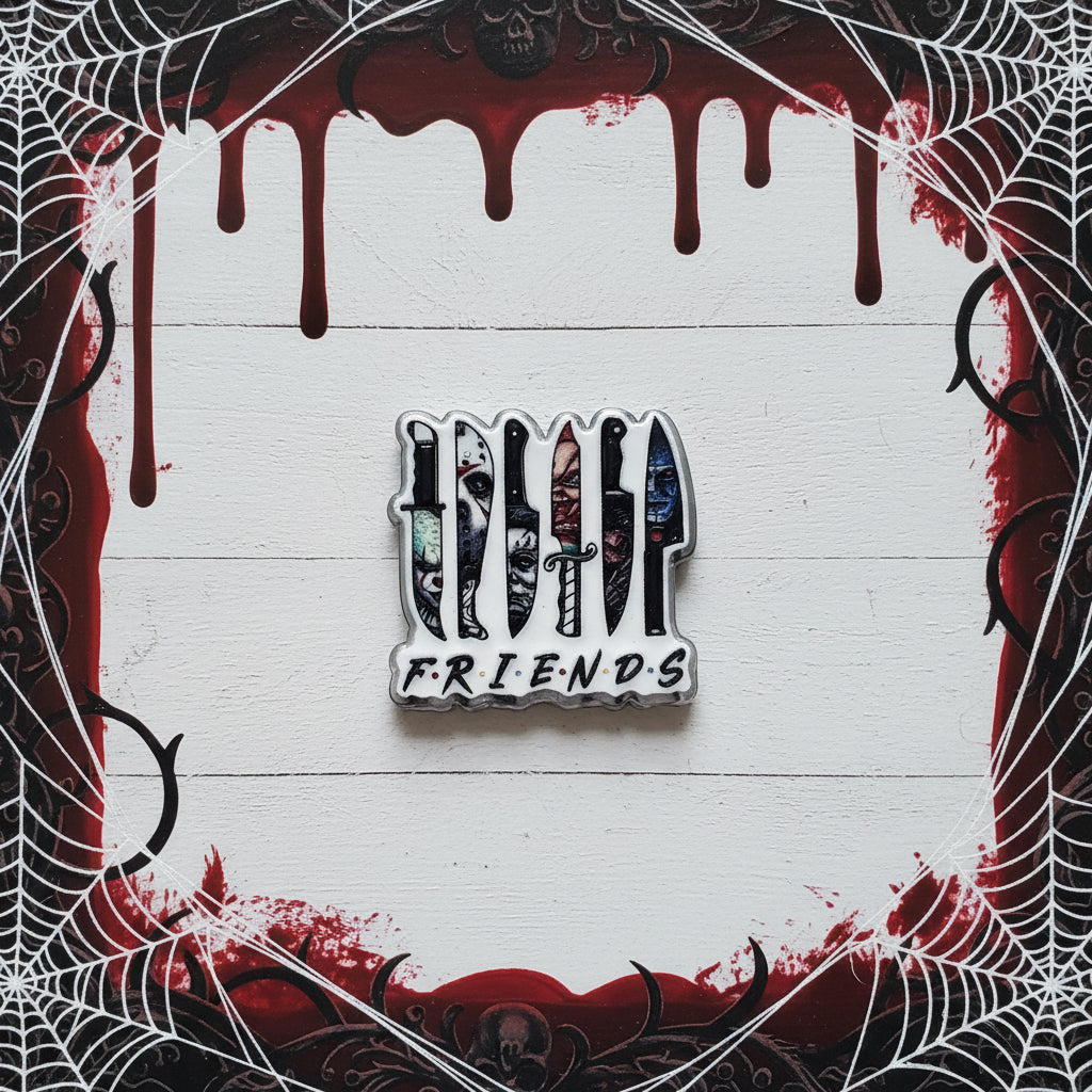 horror acrylic focal bead