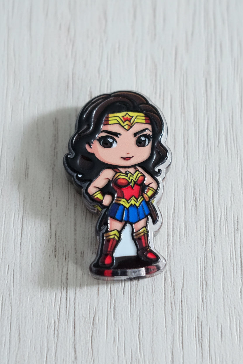acrylic cartoon wonder woman bead