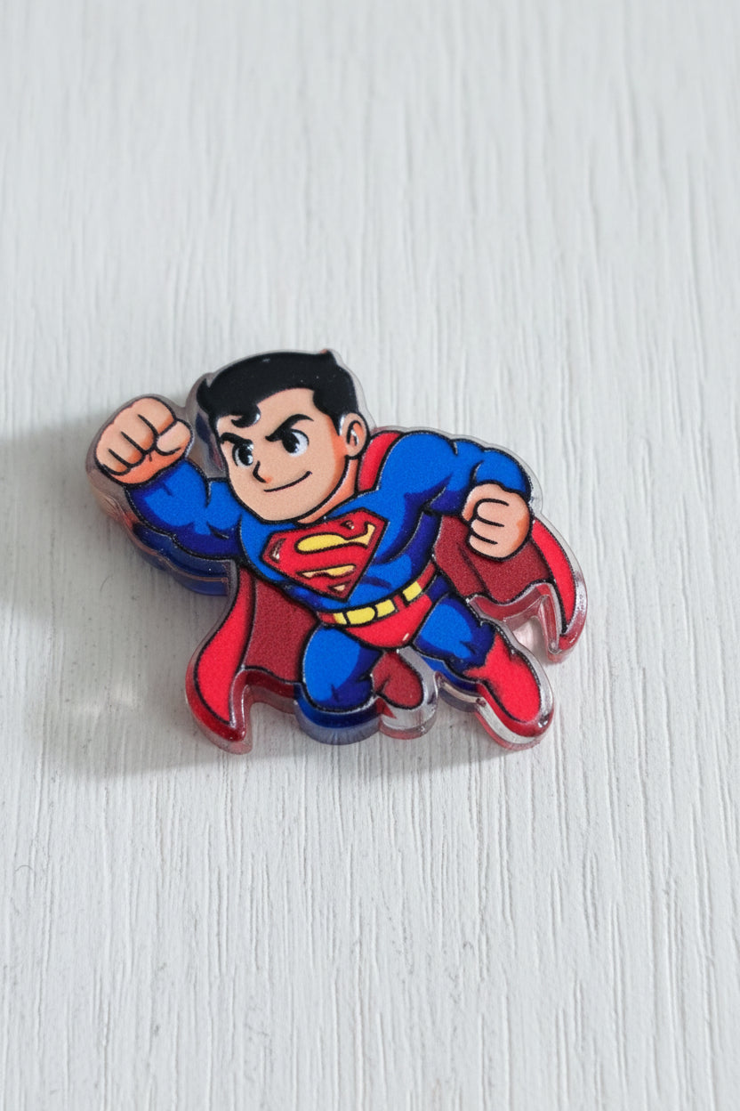acrylic cartoon superman bead
