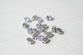 oval-shaped zircon beads.