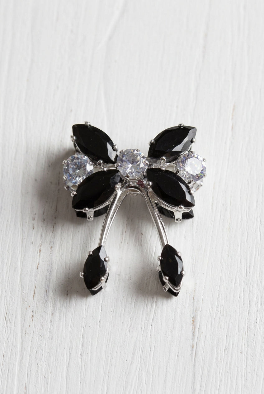 Zircon black fancy metal bead for wire