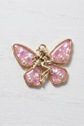 butterfly charm with pearl and shell detail