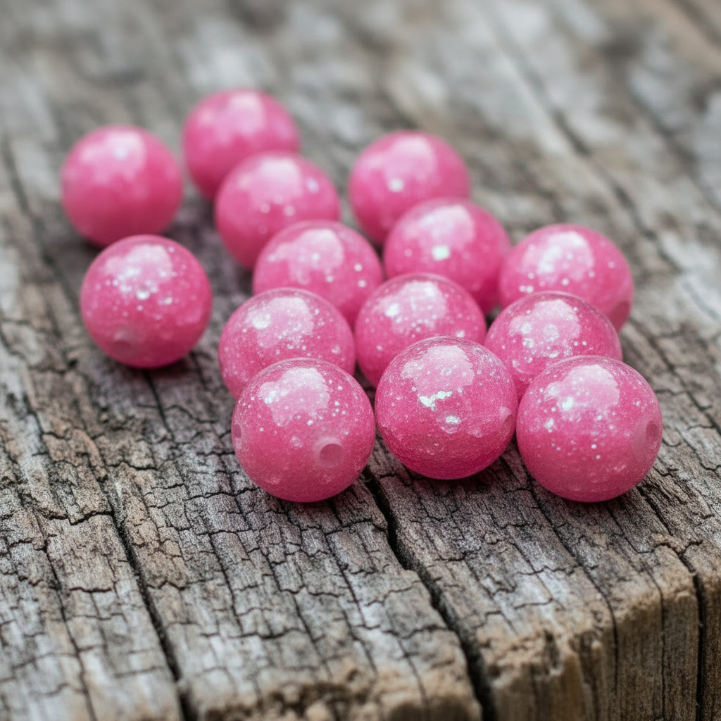 Luminous resin 16mm beads set of 6 for pen and keychain crafts | Beadtacular